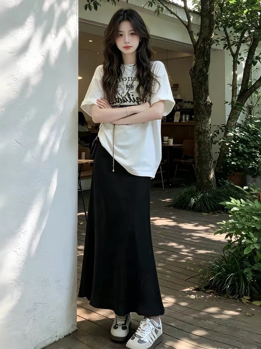 Letter Print Loose Short Sleeve T-Shirt for Women Summer 2026 Korean Style Casual Top - Image 3
