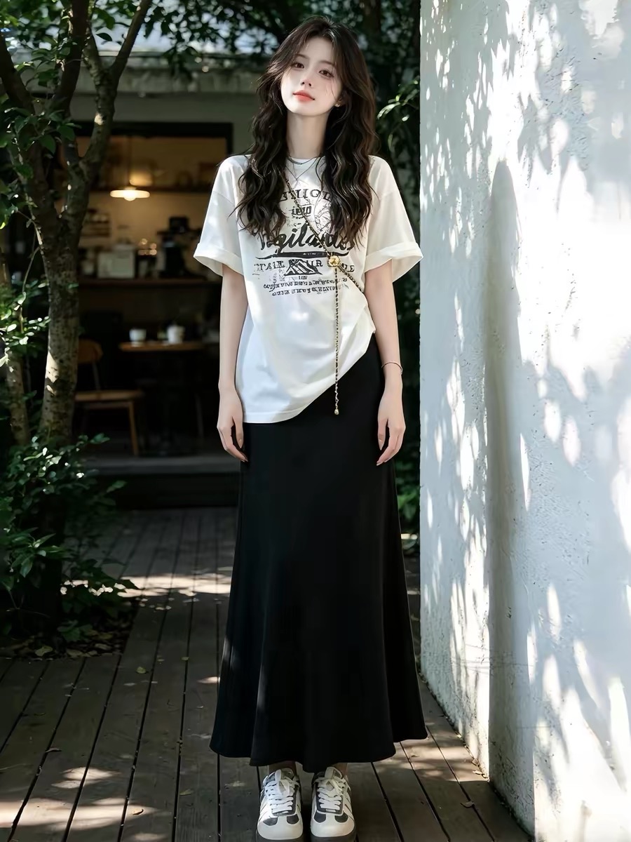 Letter Print Loose Short Sleeve T-Shirt for Women Summer 2026 Korean Style Casual Top - Image 4
